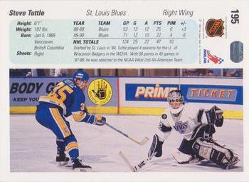 1990-91 Upper Deck #195 Steve Tuttle Back