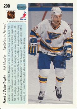 1990-91 Upper Deck #208 Rick Meagher Back