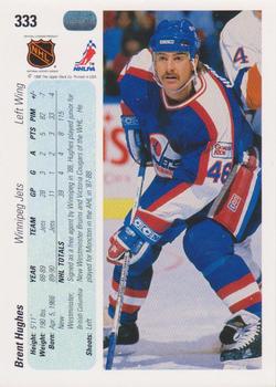 1990-91 Upper Deck #333 Brent Hughes Back