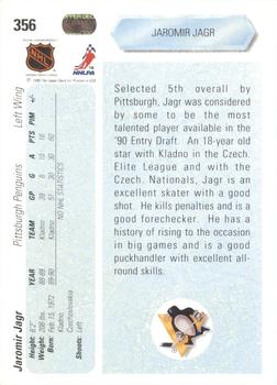 1990-91 Upper Deck #356 Jaromir Jagr Back