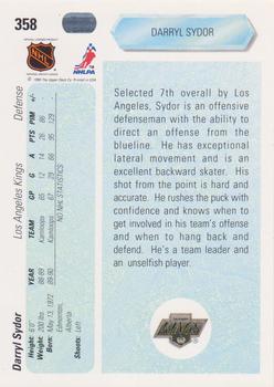 1990-91 Upper Deck #358 Darryl Sydor Back