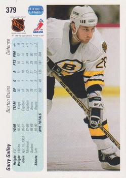 1990-91 Upper Deck #379 Garry Galley Back