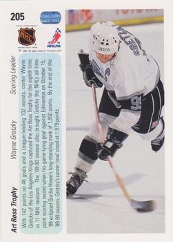 1990-91 Upper Deck #205 Wayne Gretzky Back
