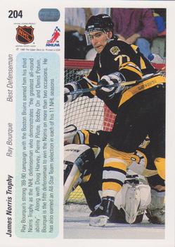 1990-91 Upper Deck #204 Ray Bourque Back