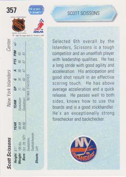 1990-91 Upper Deck #357 Scott Scissons Back