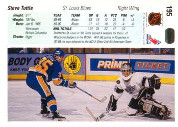 1990-91 Upper Deck #195 Steve Tuttle Back