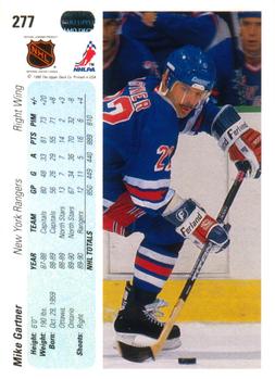 1990-91 Upper Deck #277 Mike Gartner Back