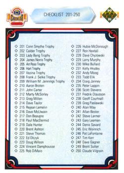 1990-91 Upper Deck #300 Checklist: 201-300 Front