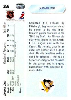 1990-91 Upper Deck #356 Jaromir Jagr Back