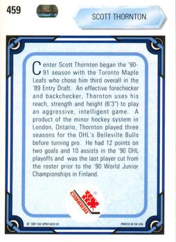 1990-91 Upper Deck #459 Scott Thornton Back