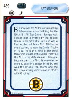 1990-91 Upper Deck #489 Ray Bourque Back