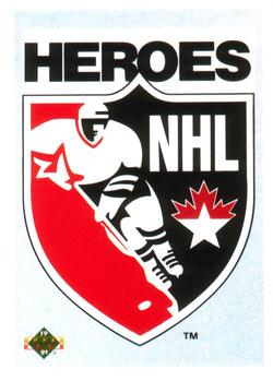 1990-91 Upper Deck #501 Heroes of the NHL Checklist Front