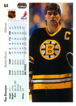1990-91 Upper Deck #64 Ray Bourque Back