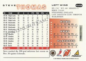 1997-98 Score New Jersey Devils - Platinum Team #10 Steve Thomas Back