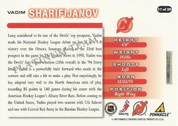 1997-98 Score New Jersey Devils - Platinum Team #17 Vadim Sharifijanov Back