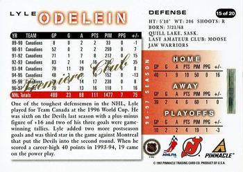 1997-98 Score New Jersey Devils - Premier Club #15 Lyle Odelein Back