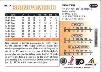 1997-98 Score Philadelphia Flyers #5 Rod Brind'Amour Back