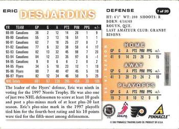 1997-98 Score Philadelphia Flyers #7 Eric Desjardins Back