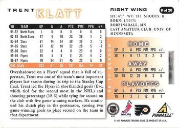 1997-98 Score Philadelphia Flyers #8 Trent Klatt Back