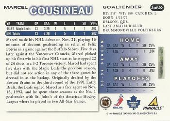 1997-98 Score Toronto Maple Leafs #3 Marcel Cousineau Back
