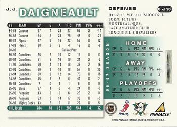 1997-98 Score Anaheim Mighty Ducks #8 J.J. Daigneault Back