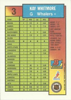 1991-92 Bowman #3 Kay Whitmore Back