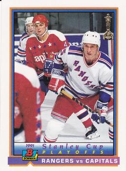 1991-92 Bowman #409 Rangers vs Capitals Front