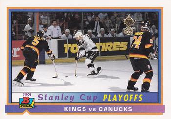 1991-92 Bowman #412 Kings vs Canucks Front