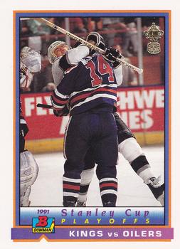 1991-92 Bowman #416 Kings vs Oilers Front