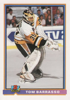 1991-92 Bowman #80 Tom Barrasso Front