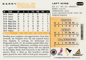 1997-98 Score Pittsburgh Penguins #12 Garry Valk Back