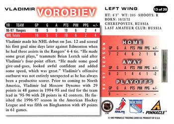 1997-98 Score New York Rangers #13 Vladimir Vorobiev Back