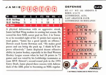 1997-98 Score Detroit Red Wings #19 Jamie Pushor Back