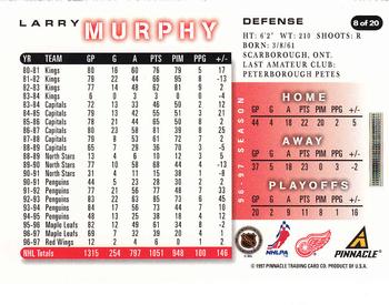 1997-98 Score Detroit Red Wings #8 Larry Murphy Back