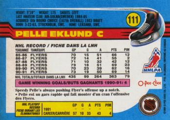 1991-92 O-Pee-Chee #111 Pelle Eklund Back