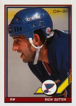 1991-92 O-Pee-Chee #143 Rich Sutter Front