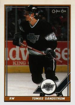 1991-92 O-Pee-Chee #173 Tomas Sandstrom Front