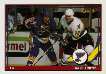 1991-92 O-Pee-Chee #180 Dave Lowry Front