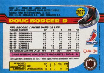 1991-92 O-Pee-Chee #207 Doug Bodger Back