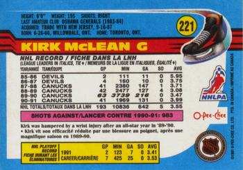 NHL Pro Set 1991 Hockey Trading Card 603 Kirk McLean #1 Vancouver Canucks  on eBid United States | 127429498