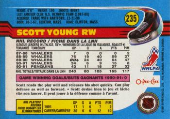 1991-92 O-Pee-Chee #235 Scott Young Back