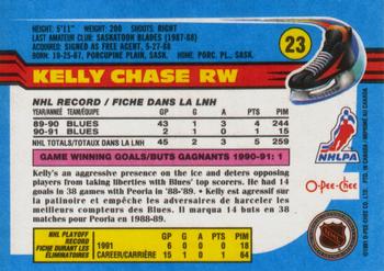 1991-92 O-Pee-Chee #23 Kelly Chase Back