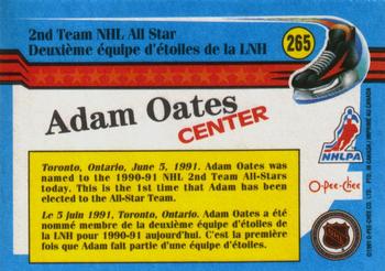 1991-92 O-Pee-Chee #265 Adam Oates Back