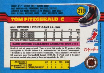 1991-92 O-Pee-Chee #279 Tom Fitzgerald Back