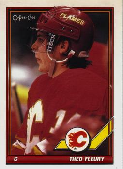 1991-92 O-Pee-Chee #282 Theo Fleury Front