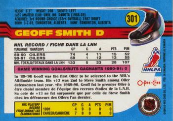 1991-92 O-Pee-Chee #301 Geoff Smith Back