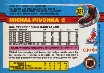 1991-92 O-Pee-Chee #327 Michal Pivonka Back