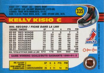 1991-92 O-Pee-Chee #335 Kelly Kisio Back