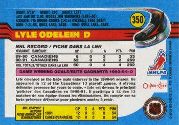 1991-92 O-Pee-Chee #350 Lyle Odelein Back