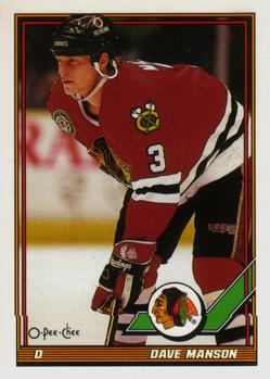 1991-92 O-Pee-Chee #409 Dave Manson Front